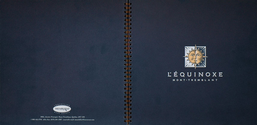 Mont Tremblant L'Equinox Intrawest Brochure, 101 Graphics, Graphic Design Mammoth Lakes, Palm Springs, Kamloops