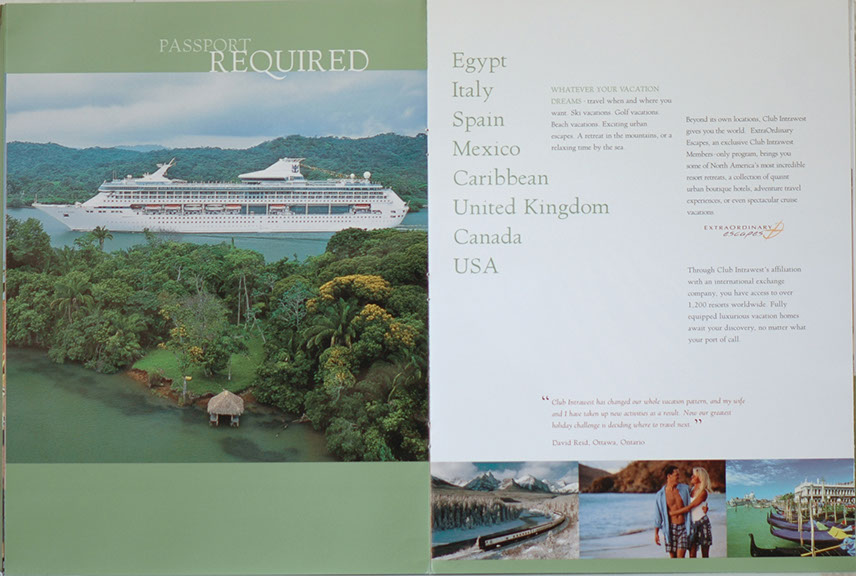 Mont Tremblant L'Equinox Intrawest Brochure, 101 Graphics, Graphic Design Mammoth Lakes, Palm Springs, Kamloops