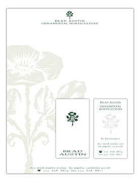Brad Austin Ornamental Horticulture Corporate Identity Package, 101 Graphics, Graphic Design, Web Design, Mammoth Lakes, Palm Springs, Kamloops