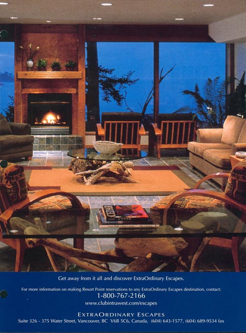 Extraordinary escapes Intrawest Brochure, 101 Graphics, Graphic Design Mammoth Lakes, Palm Springs, Kamloops