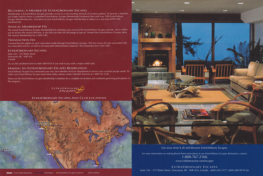 Mont Tremblant L'Equinox Intrawest Brochure, 101 Graphics, Graphic Design Mammoth Lakes, Palm Springs, Kamloops