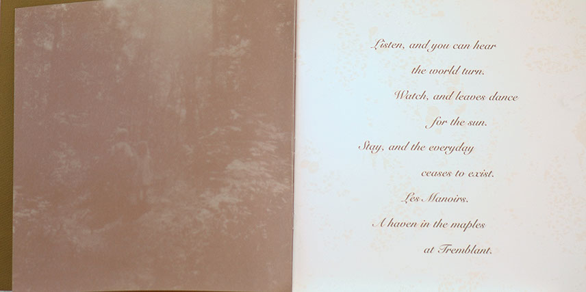 Mont Tremblant L'Equinox Intrawest Brochure, 101 Graphics, Graphic Design Mammoth Lakes, Palm Springs, Kamloops