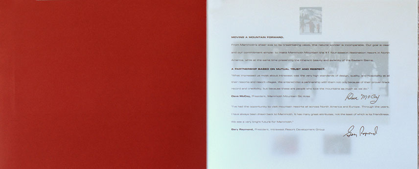 Mont Tremblant L'Equinox Intrawest Brochure, 101 Graphics, Graphic Design Mammoth Lakes, Palm Springs, Kamloops