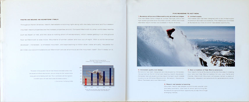 Mont Tremblant L'Equinox Intrawest Brochure, 101 Graphics, Graphic Design Mammoth Lakes, Palm Springs, Kamloops